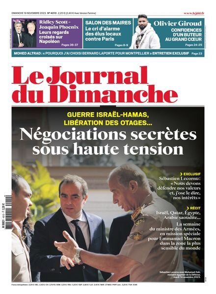 Le Journal du dimanche – 19 Novembre 2023 Cover