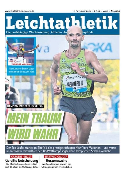Leichtathletik – 1 November 2023 Cover