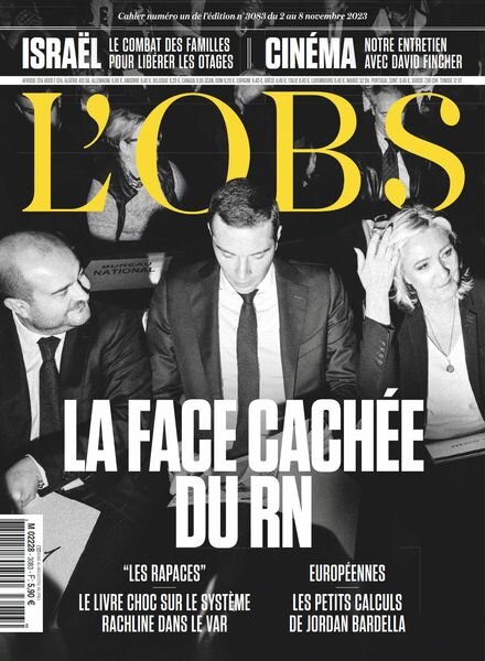 L’Obs – 2 Novembre 2023 Cover