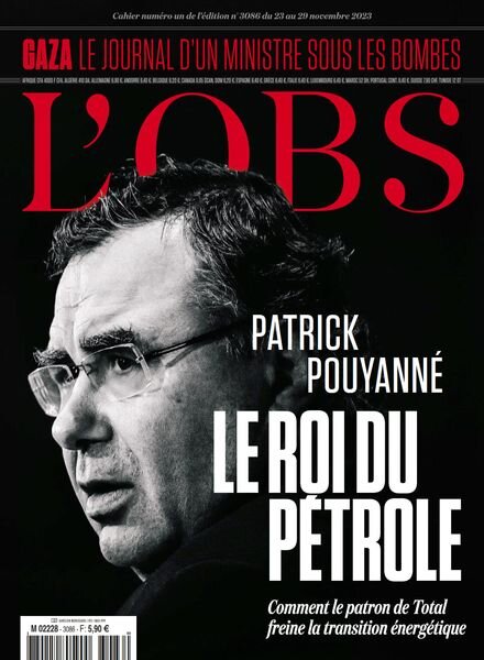 L’Obs – 23 Novembre 2023 Cover