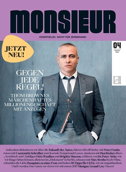 Monsieur – November 2023 Cover