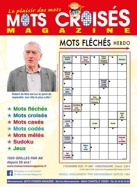 Mots Croises Magazine – 2 Novembre 2023 Cover