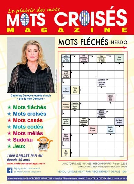 Mots Croises Magazine – 26 Octobre 2023 Cover
