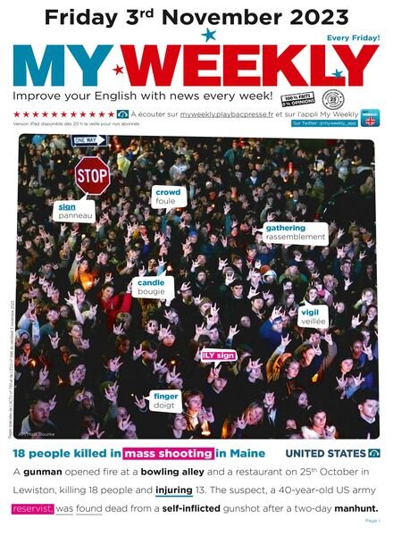 My Weekly fr – 3 Novembre 2023 Cover