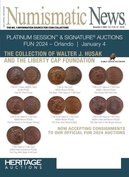 Numismatic News – November 7 2023 Cover