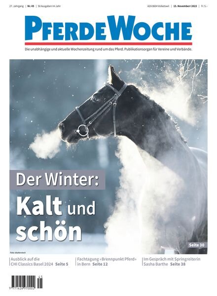 PferdeWoche – 15 November 2023 Cover