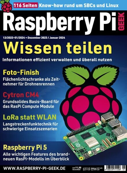 Raspberry Pi Geek – Dezember 2023 – Januar 2024 Cover