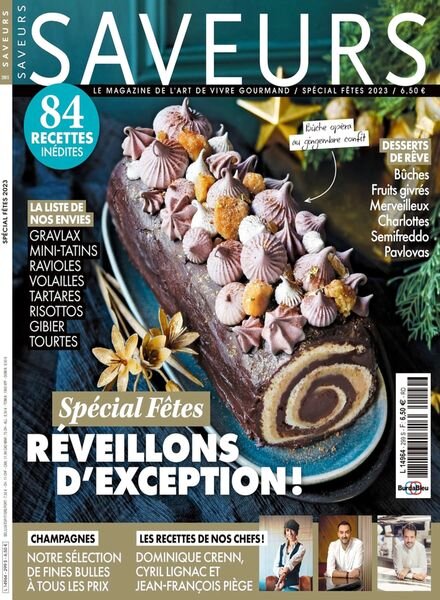 Saveurs France – Special Fetes 2023 Cover