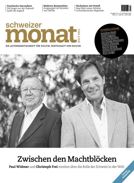 Schweizer Monat – November 2023 Cover