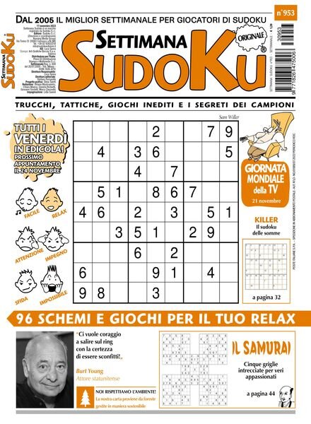 Settimana Sudoku – 17 Novembre 2023 Cover