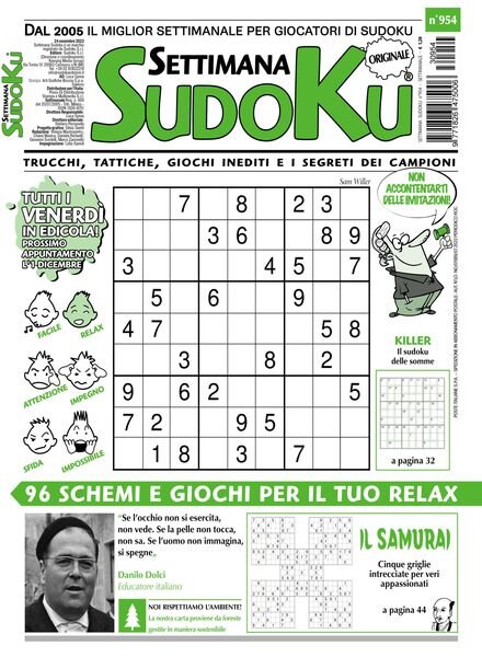 Settimana Sudoku – 24 Novembre 2023 Cover