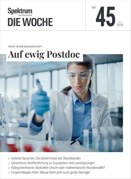 Spektrum Die Woche – 10 November 2023 Cover