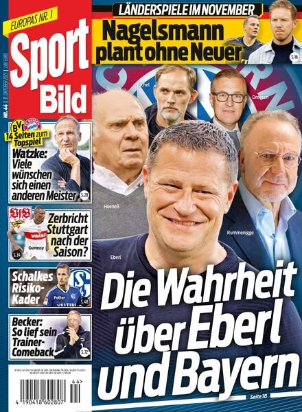 Sport Bild – 31 Oktober 2023 Cover