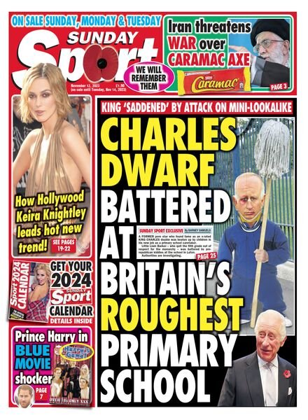 Sunday Sport – November 12 2023 Cover