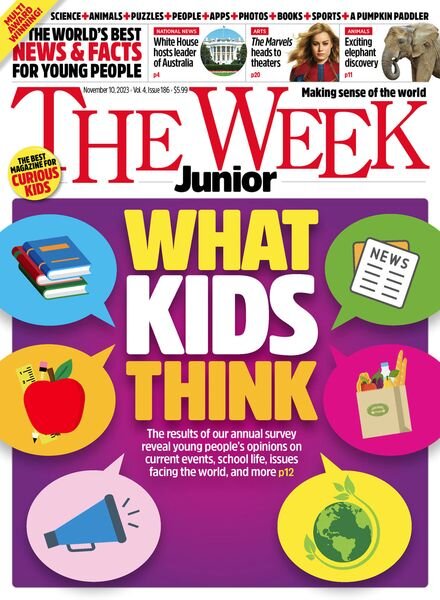 The Week Junior USA – Issue 186 – November 10 2023 Cover