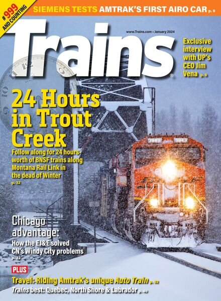Trains – January 2024 Cover