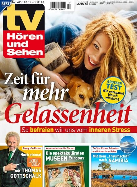 TV Horen und Sehen – 17 November 2023 Cover