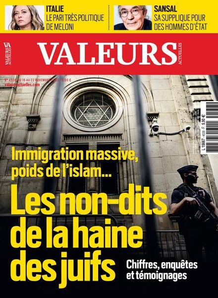 Valeurs Actuelles – Novembre 2023 Cover