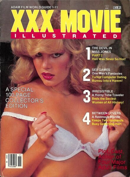 Adam Film World Guide – XXX Movie Illustrated – Volume 1 Number 11 February 1984 Cover