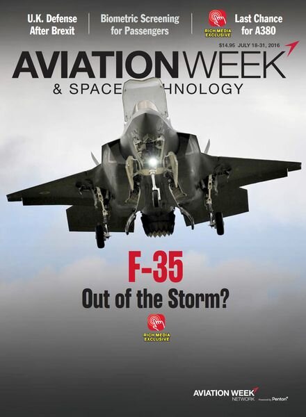 Aviation Week & Space Technology – 18-31 July 2016 Cover