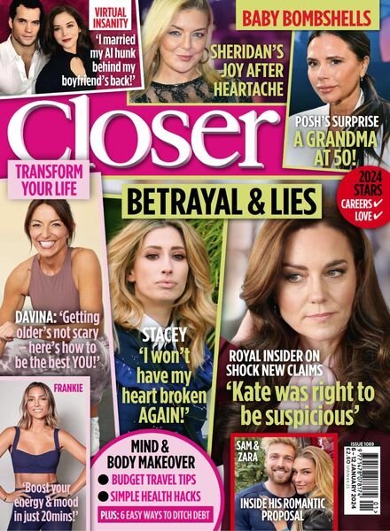 Closer UK – Issue 1089 – 6 January 2024 Cover