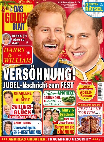Das Goldene Blatt – 16 Dezember 2023 Cover
