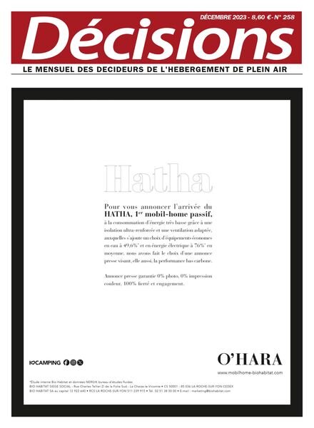 Decisions HPA – Decembre 2023 Cover