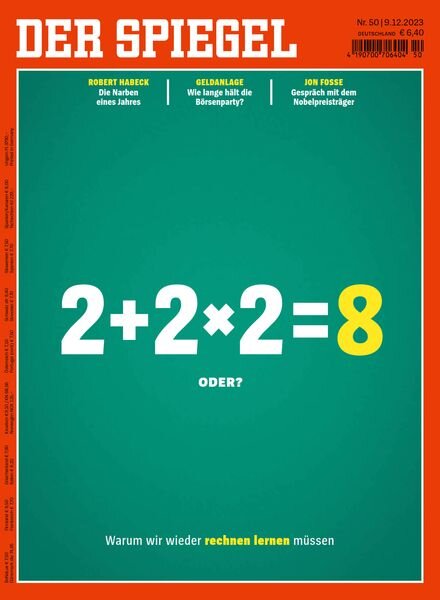 DER SPIEGEL – 08 Dezember 2023 Cover