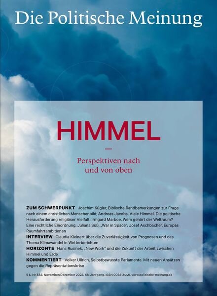 Die Politische Meinung – November-Dezember 2023 Cover