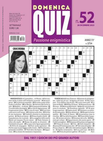 Domenica Quiz – 28 Dicembre 2023 Cover