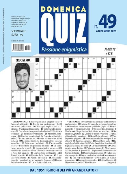 Domenica Quiz – 6 Dicembre 2023 Cover