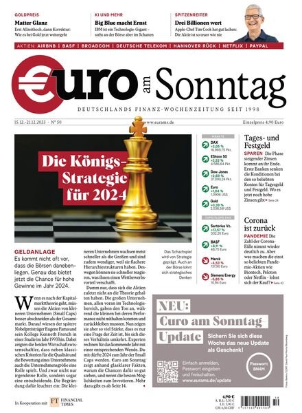 Euro am Sonntag – 15 Dezember 2023 Cover