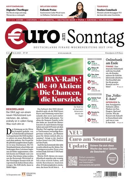 Euro am Sonntag – 8 Dezember 2023 Cover