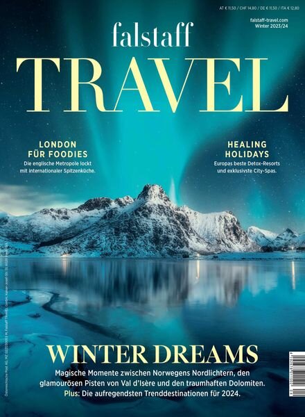 Falstaff Travel – Winter 2023 Cover