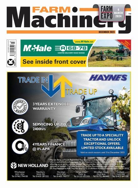 Farm Machinery – December 2023 Cover