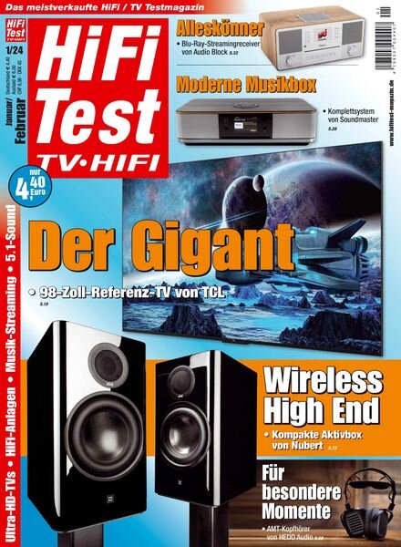 HiFi Test TV HiFi – Januar 2024 Cover