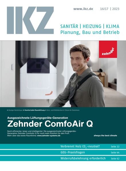 IKZ Haustechnik – N 16 2023 Cover