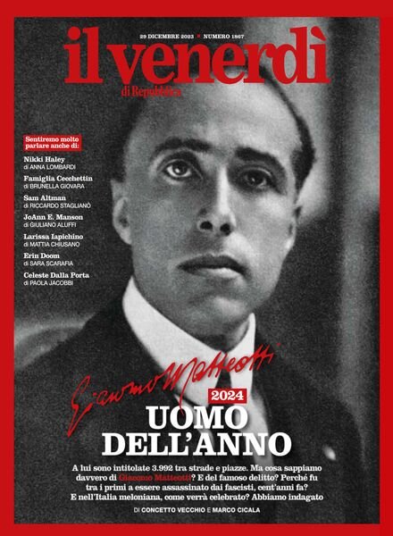 Il Venerdi di Repubblica – 29 Dicembre 2023 Cover