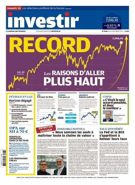 Investir – 16 Decembre 2023 Cover