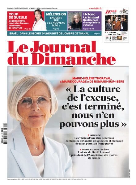 Le Journal du dimanche – 3 Decembre 2023 Cover