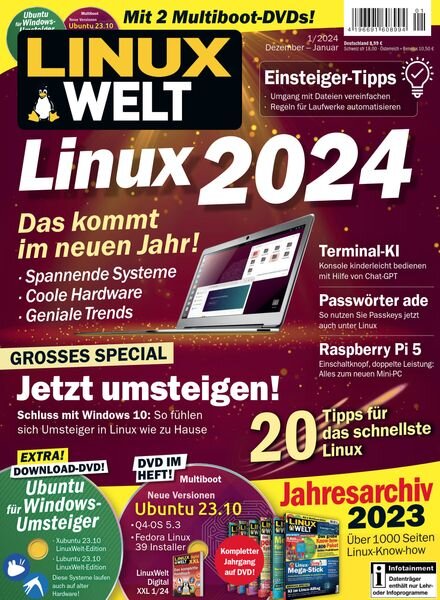 LinuxWelt – Dezember 2023 – Januar 2024 Cover