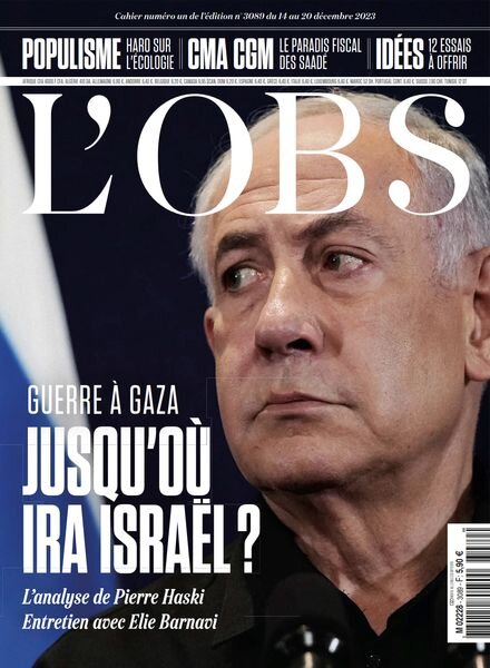 L’Obs – 14 Decembre 2023 Cover