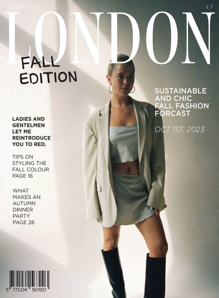 London Fashion Magazine – Autumn 2023 Cover