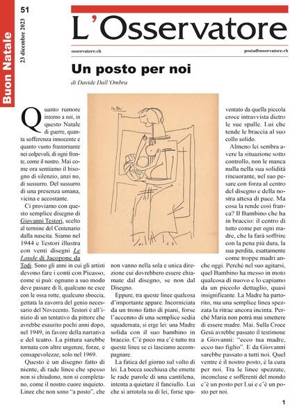 L’Osservatore – 23 Dicembre 2023 Cover