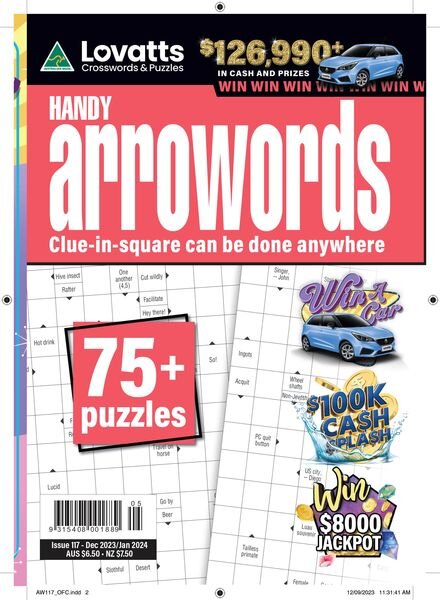 Lovatts Handy Arrowords – Issue 117 – November 2023 Cover