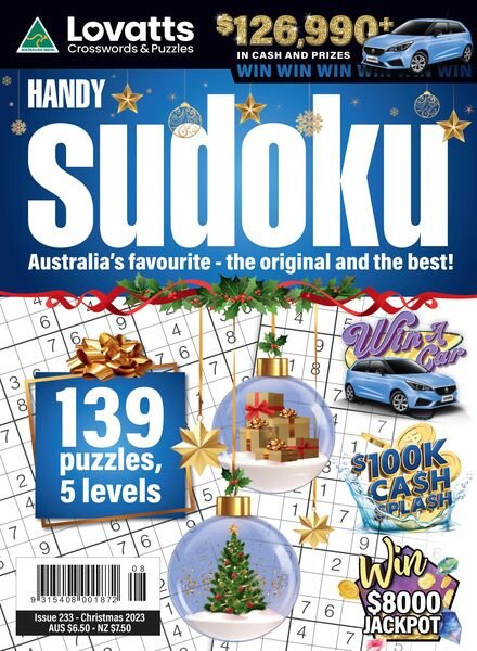 Lovatts Handy Sudoku – Issue 233 – January-February 2024 Cover