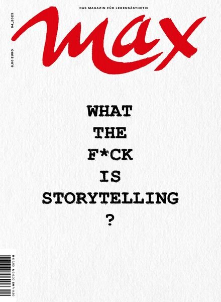 MAX Das Magazin fur Lebensasthetik – Dezember 2023 Cover