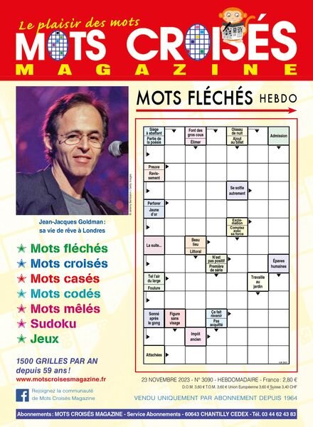 Mots Croises Magazine – 23 Novembre 2023 Cover