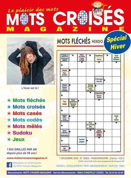 Mots Croises Magazine – 7 Decembre 2023 Cover