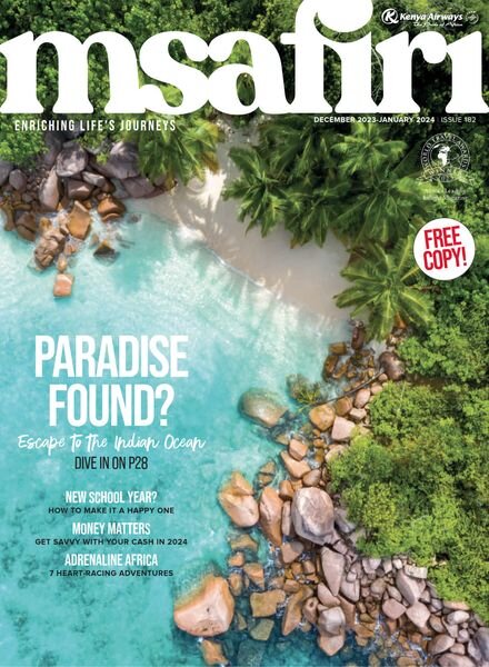 Msafiri – Issue 182 – December 2023 – January 2024 Cover